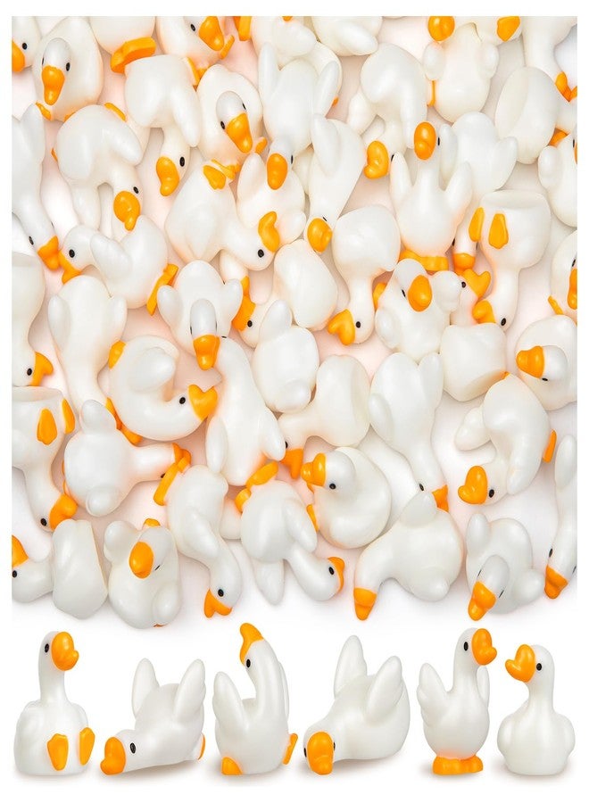 LHSYFBZ 72pcs Mini Resin Goose Figurines, Tiny Animal Figurine Bulk, Small Desk Goose Decor for Garden Lawn Yard Micro Landscape Aquarium Potted Ornament DIY Craft - Image 1